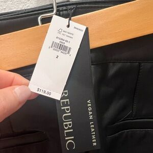Banana Republic black vegan leather size 2 pants.